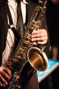 person playing saxophone