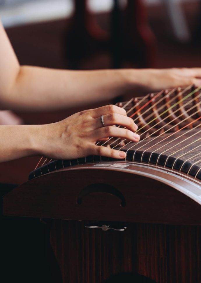 Traditional Korean folk musical instrument Gayageum